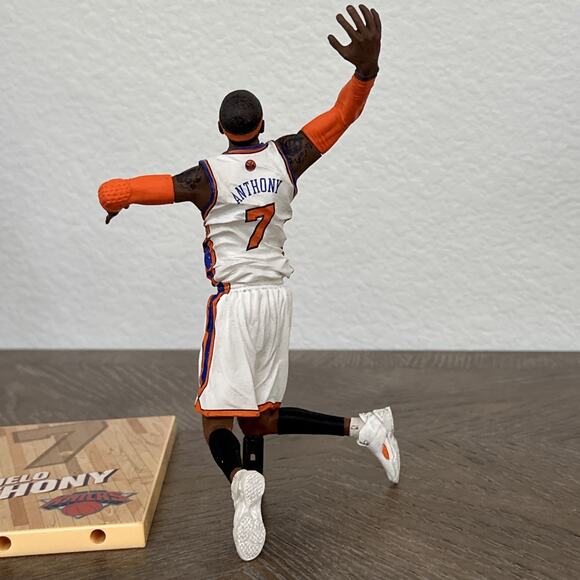 Carmelo Anthony New York Knicks NBA White Jersey, Denver Nuggets Figure Lot - Picture 11 of 16